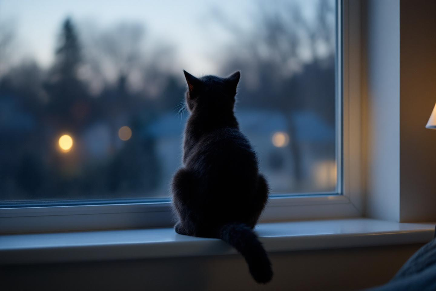 Que cherche vraiment votre chat quand il miaule devant la fenêtre chaque soir ?