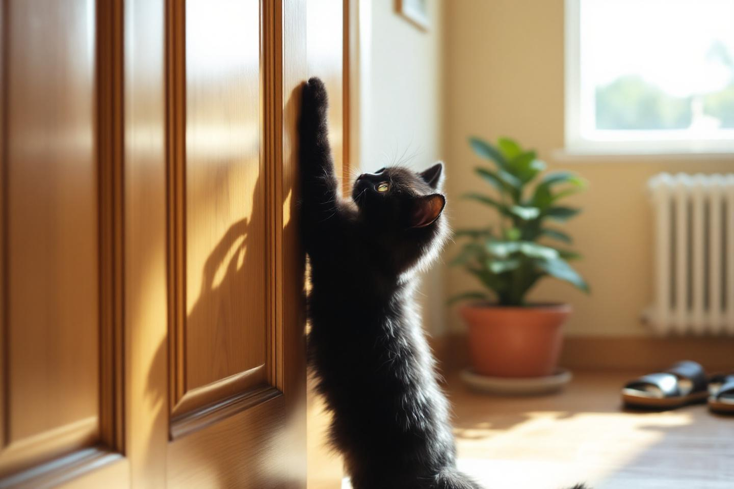 Votre chat gratte la porte ? Ce que révèle ce comportement sur sa façon de vivre chez vous