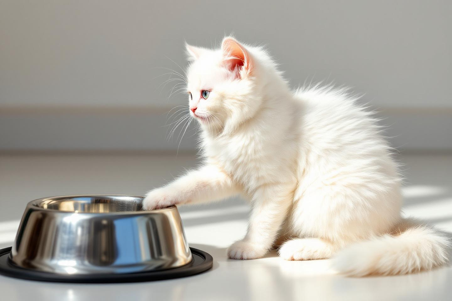 Pourquoi votre chat éloigne-t-il sa gamelle avant de manger ?