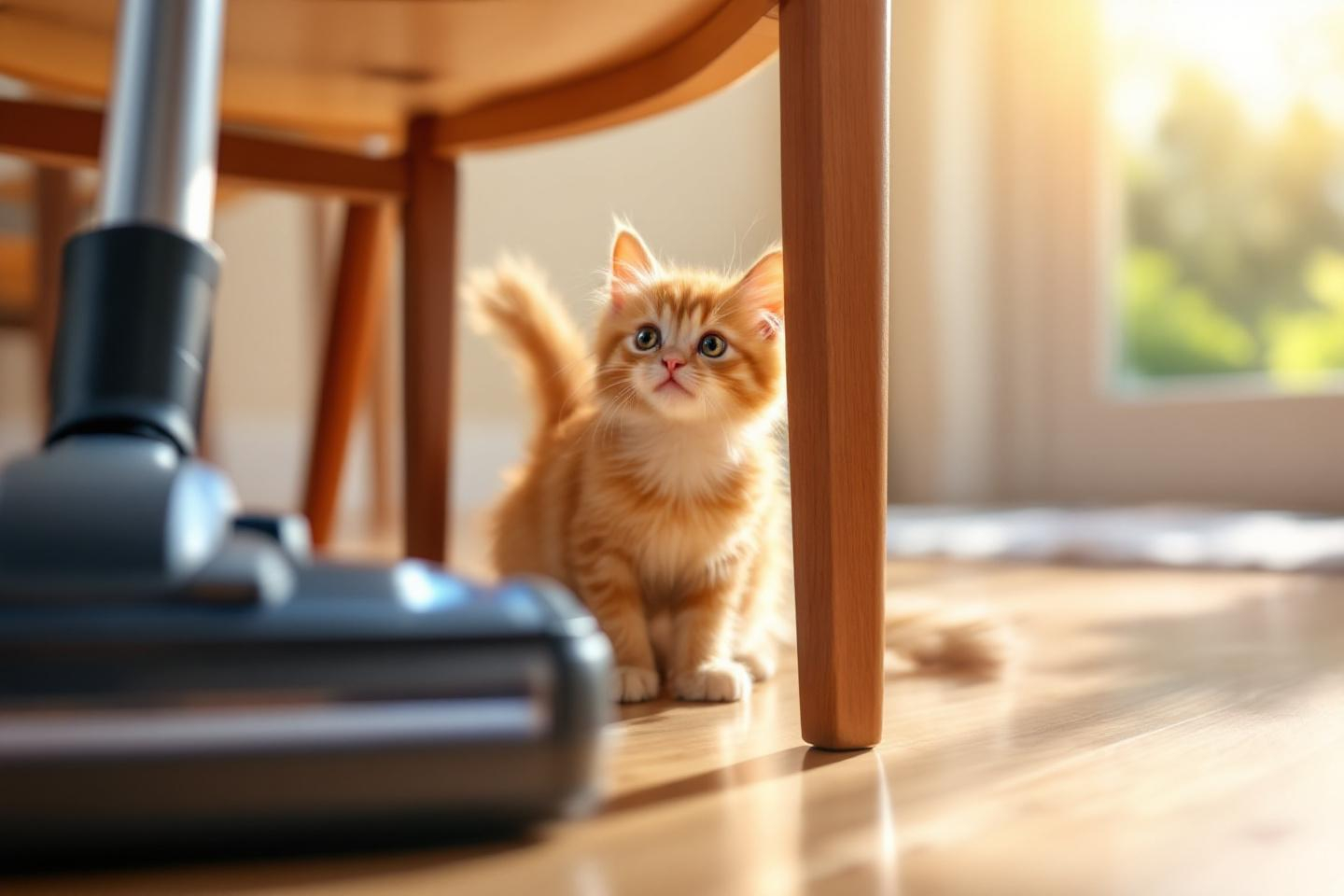 Pourquoi certains chats paniquent-ils autant face au bruit de l’aspirateur ?