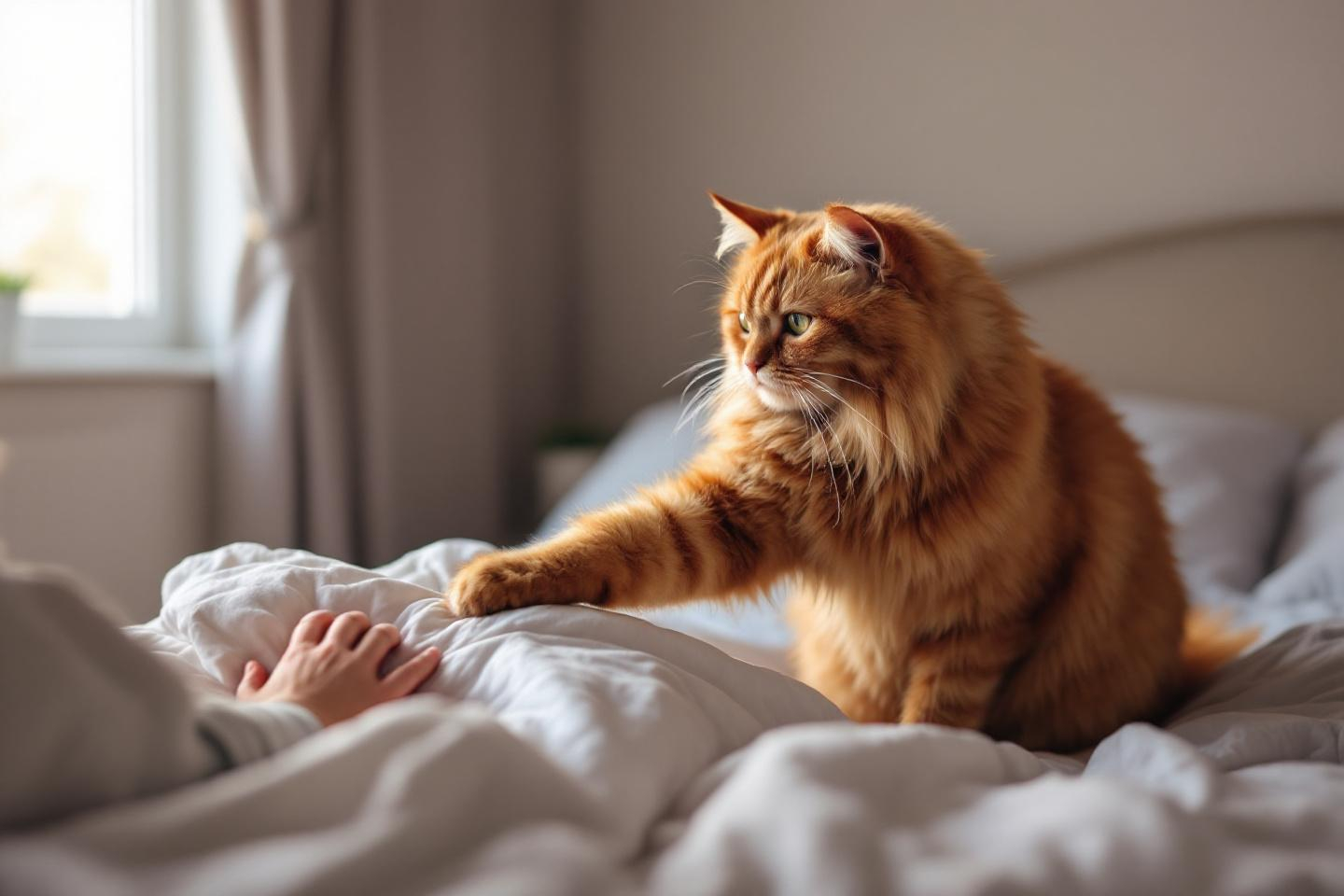 Pourquoi votre chat insiste-t-il pour vous réveiller aux aurores ?