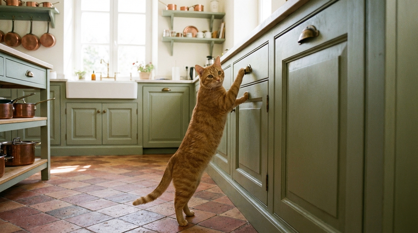 Pourquoi votre chat est-il obsédé par les placards fermés et à quelle hauteur vos produits sont-ils vraiment hors de portée ?