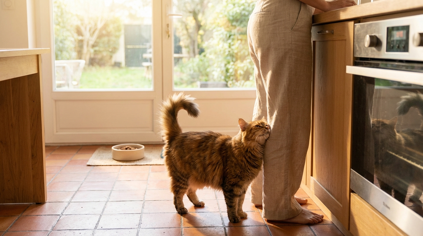 Pourquoi votre chat cherche-t-il à interagir avec vous avant même de penser à manger le matin ?