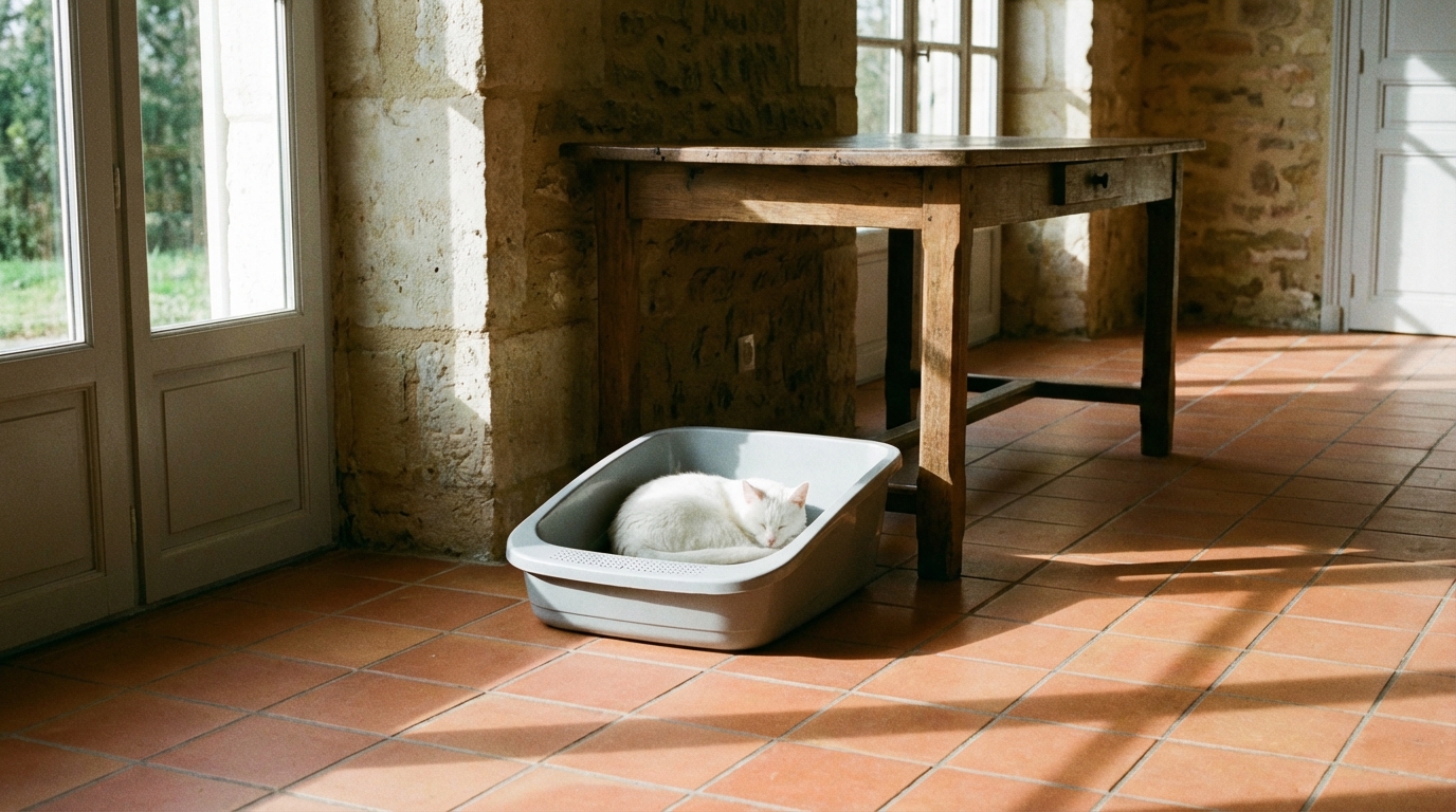 Pourquoi votre chat choisit-il de dormir dans sa litière alors qu’il est obsédé par la propreté