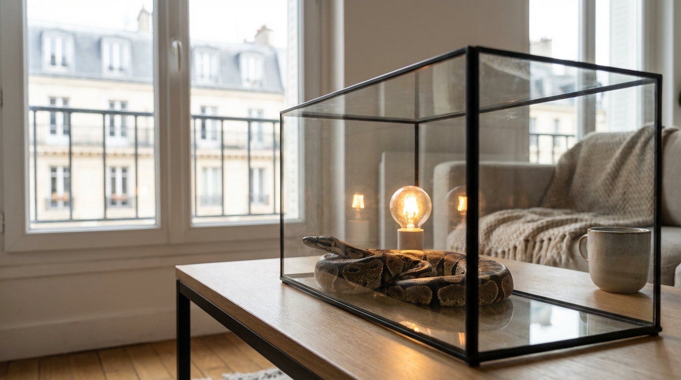 Pourquoi l’instinct thermique du python royal ne le protège pas toujours des brûlures en terrarium