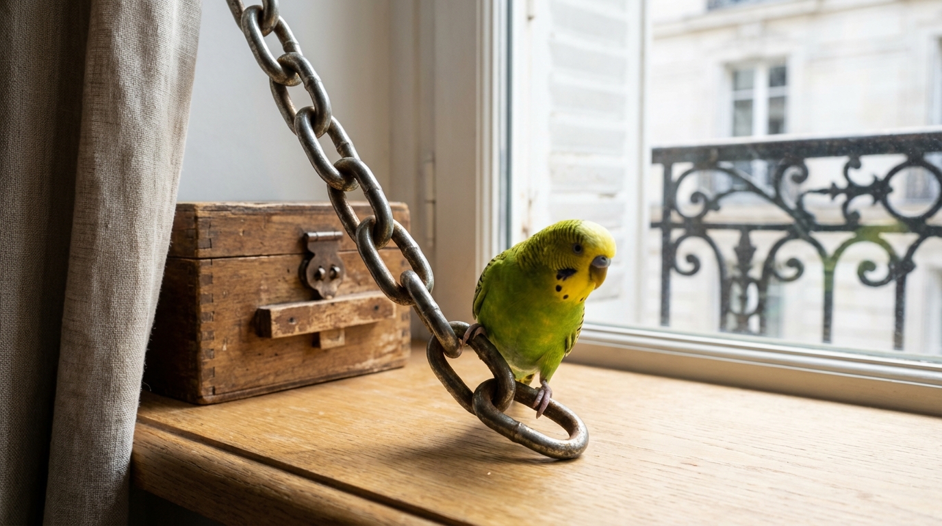 Comment l’étonnante dextérité des pattes de la perruche peut se transformer en piège inattendu ?
