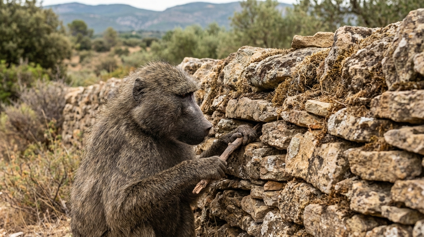 Face à la rudesse de la vie sauvage, l’étonnant génie bricoleur de ce babouin d’Afrique bouscule les certitudes scientifiques