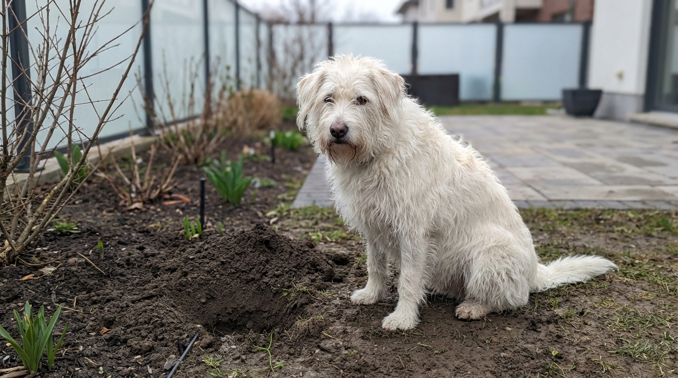 Mon chien s’acharne soudainement à retourner tout le jardin et j’ai enfin compris ce qu’il cherche avec autant d’insistance