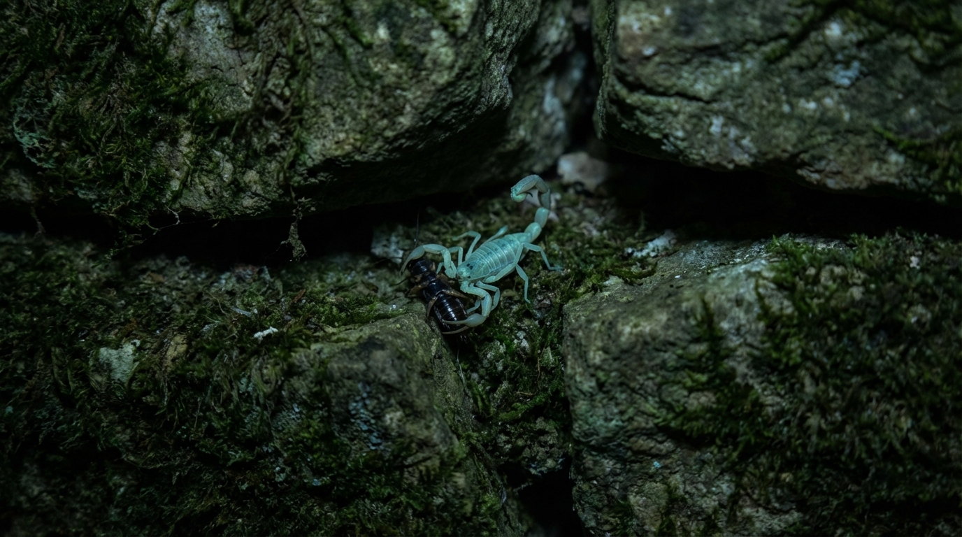 L’étrange phobie lunaire de ce petit scorpion fluorescent cache en réalité une question de survie absolue