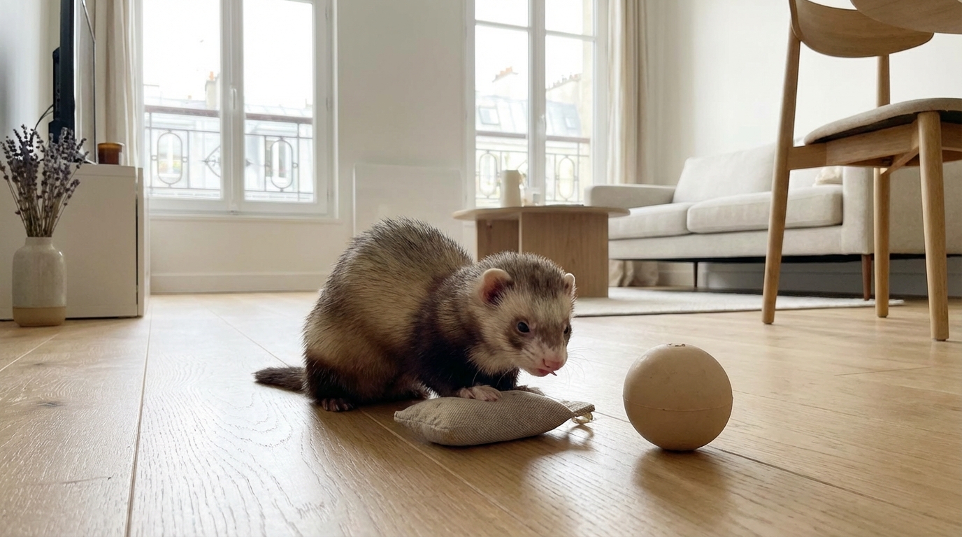 Jeu parfumé pour furet : pourquoi son attrait cache un risque insoupçonné pour ses sens