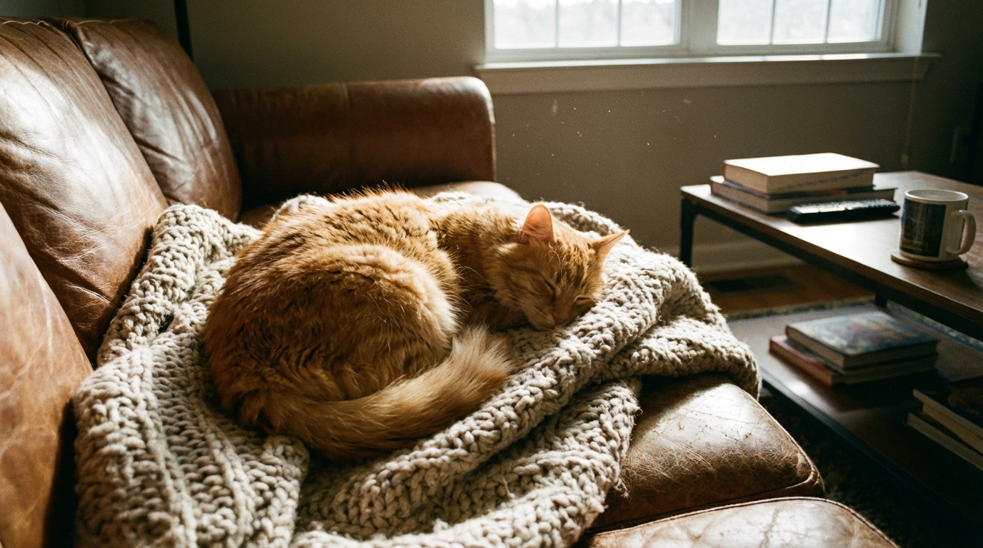 Votre chat malaxe frénétiquement vos genoux : la ligne subtile entre une béatitude totale et un besoin viscéral de réconfort