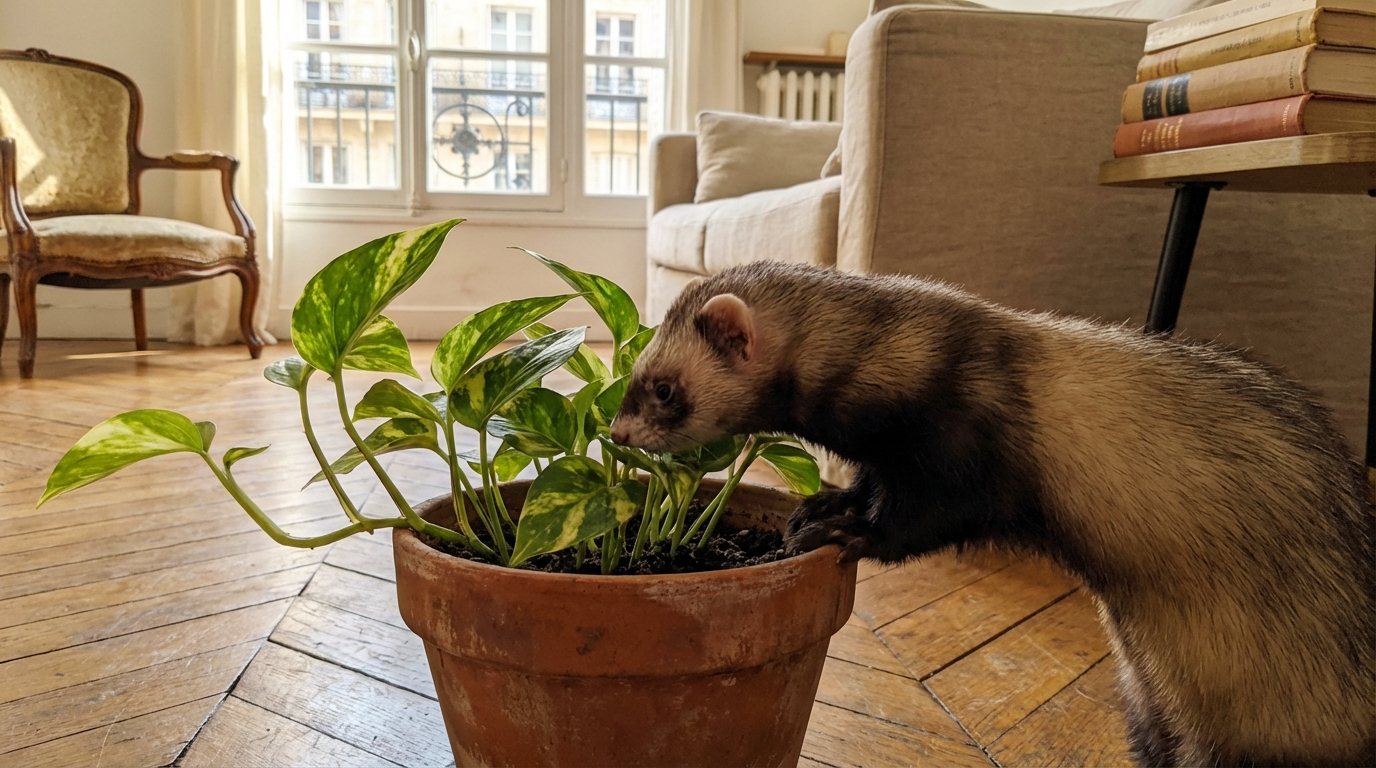 Savez-vous quel végétal banal de votre salon peut être fatal pour un furet ?
