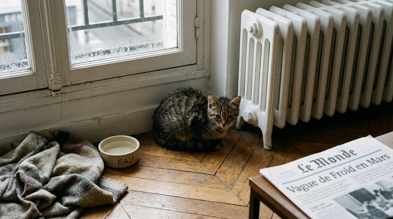 Faut-il s’inquiéter quand son chat semble grelotter ou cherche constamment un coin chaud ?