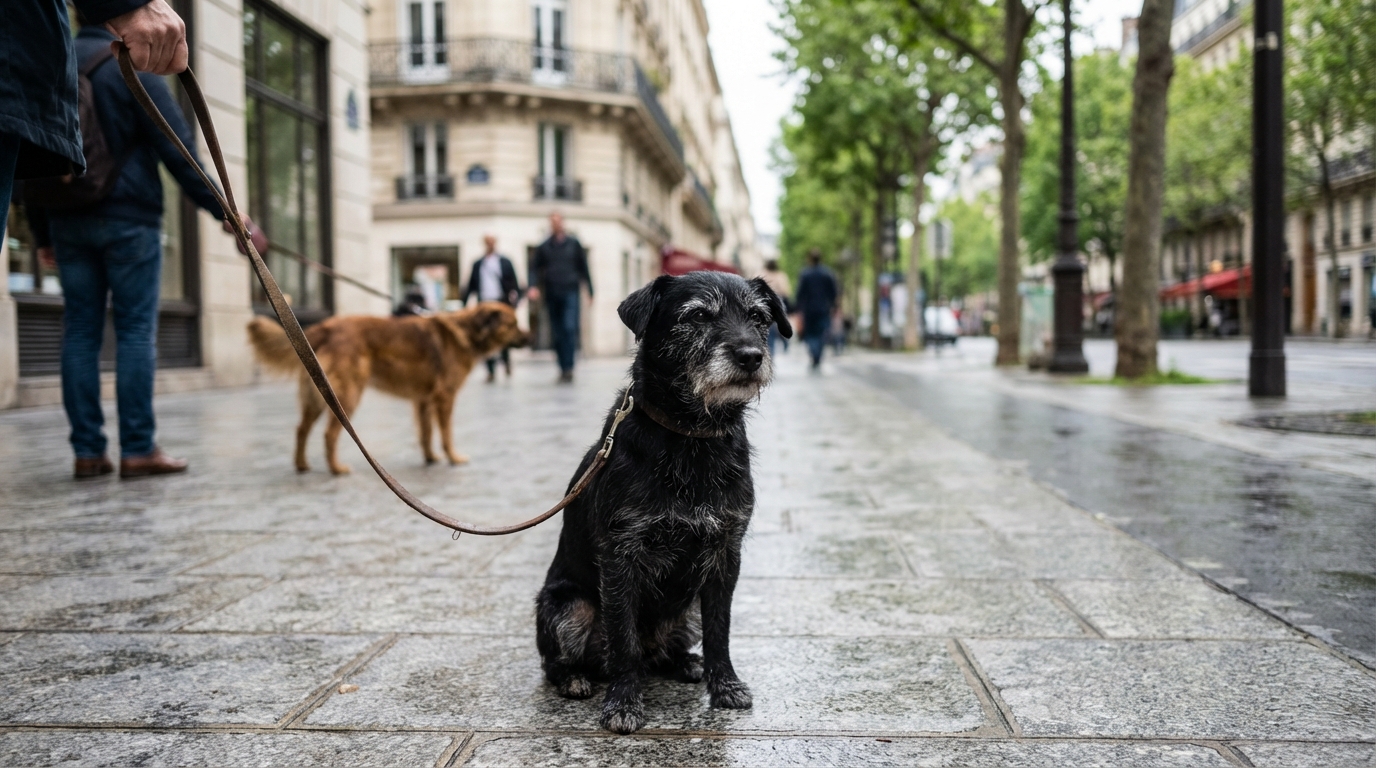 J’avais toujours un moment d’hésitation en croisant un autre chien sur le trottoir, jusqu’à ce que je comprenne qui décide réellement de la distance