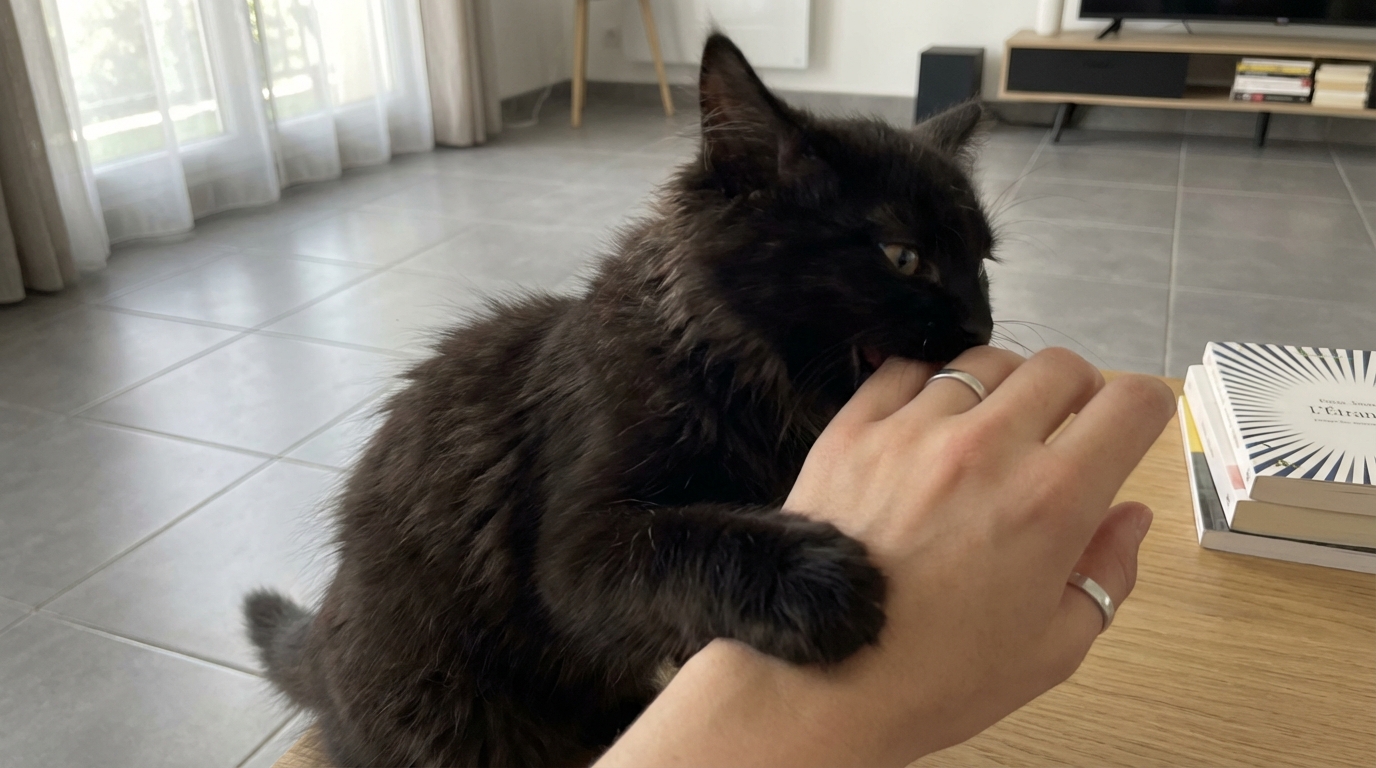 Il se laisse caresser, puis me mord : qu’est-ce qui déclenche ce revirement chez mon chat ?
