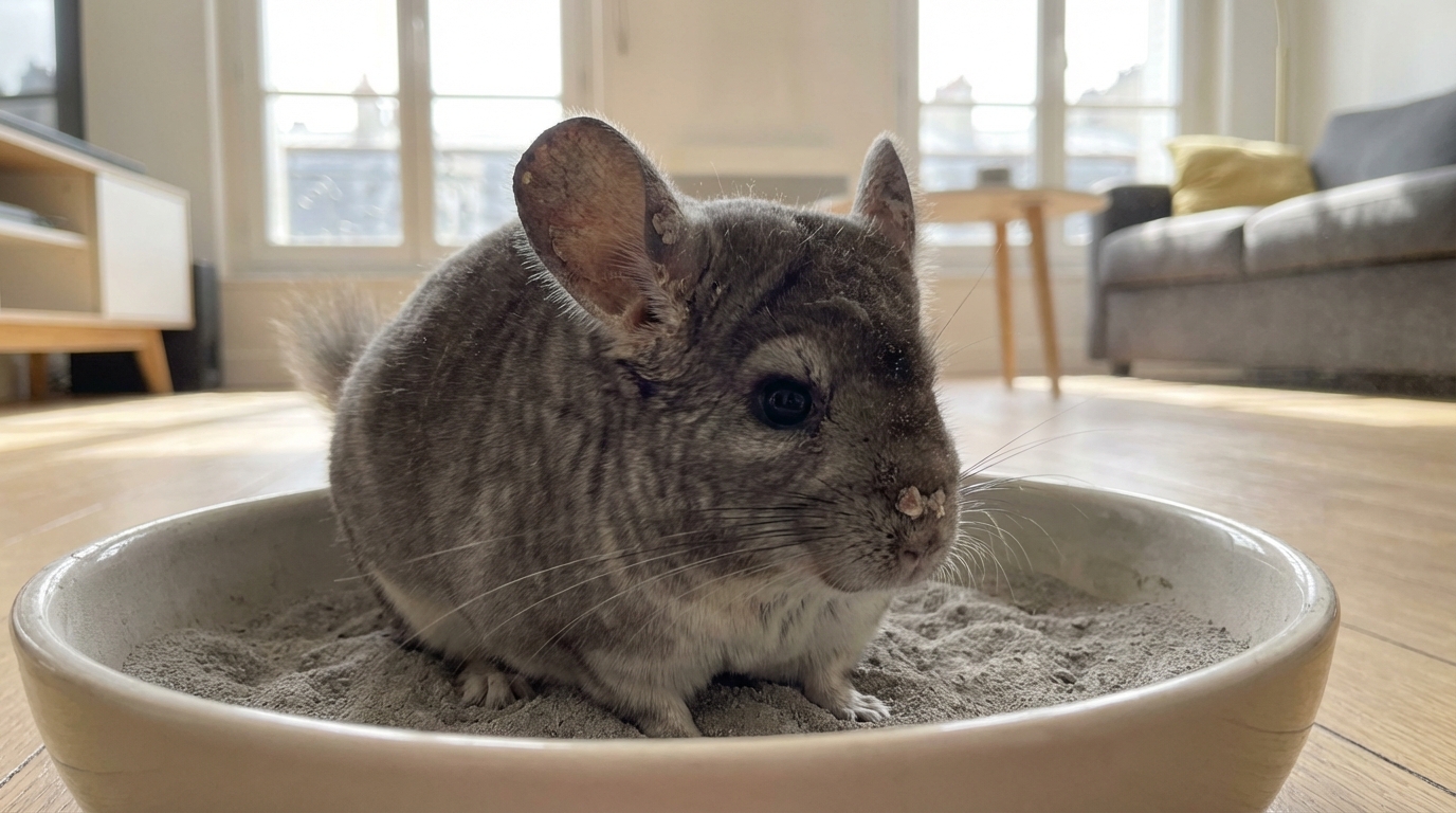 Pourquoi la toilette sans eau du chinchilla peut paradoxalement dégrader sa propre peau ?