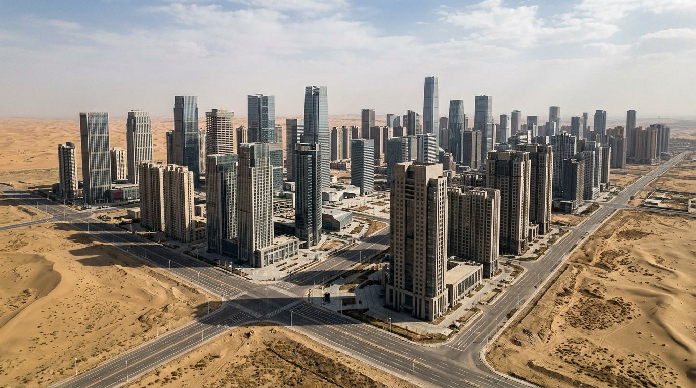 1 million d’habitants attendus, personne pendant quinze ans : ce que la Chine a fini par faire de cette ville sortie du sable
