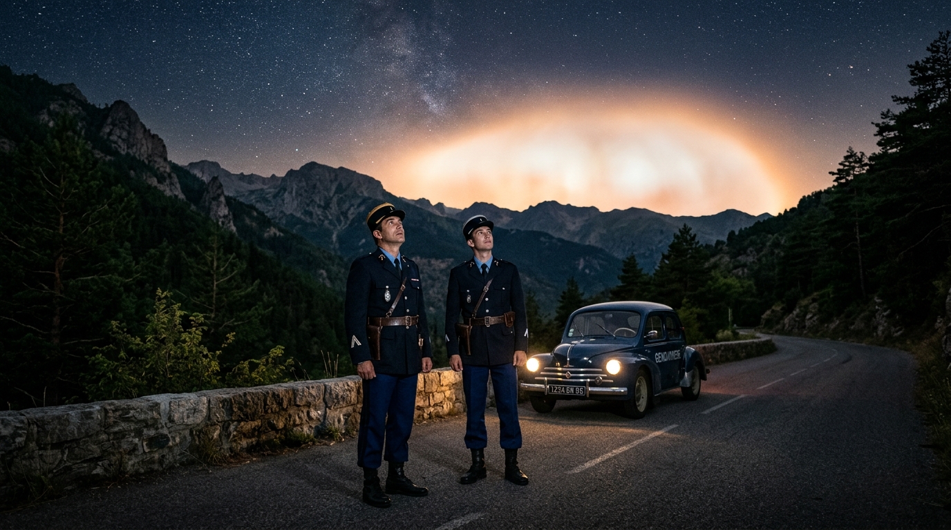 Dans le ciel des Alpes-Maritimes a flotté pendant deux heures en 1969 une lueur si vaste que les gendarmes ont rempli des rapports que personne n’a jamais refermés