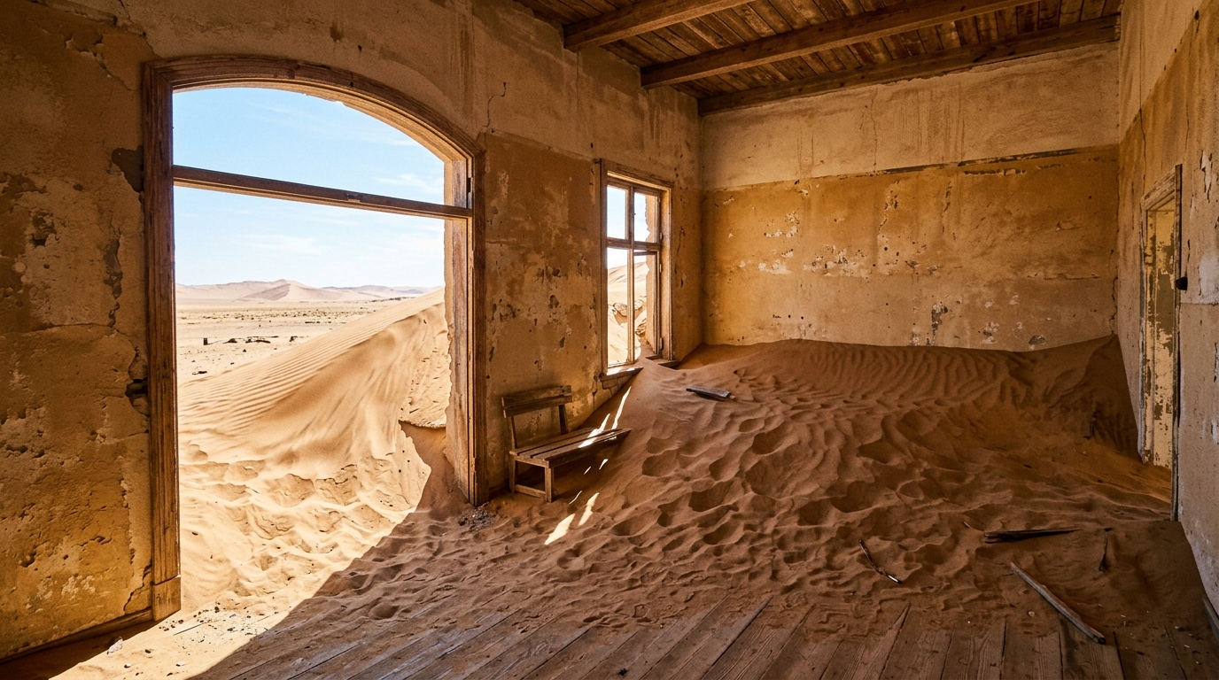 Dans le désert namibien, une ville allemande se remplit de sable depuis 1956 pour une raison que personne n’aurait parié