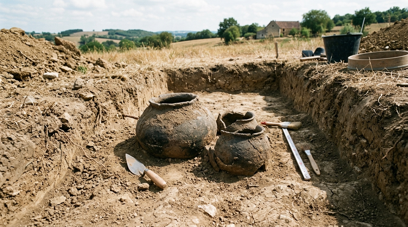 Enfouies dans un village néolithique dormaient des jarres qui prouvent qu’on savait déjà brasser