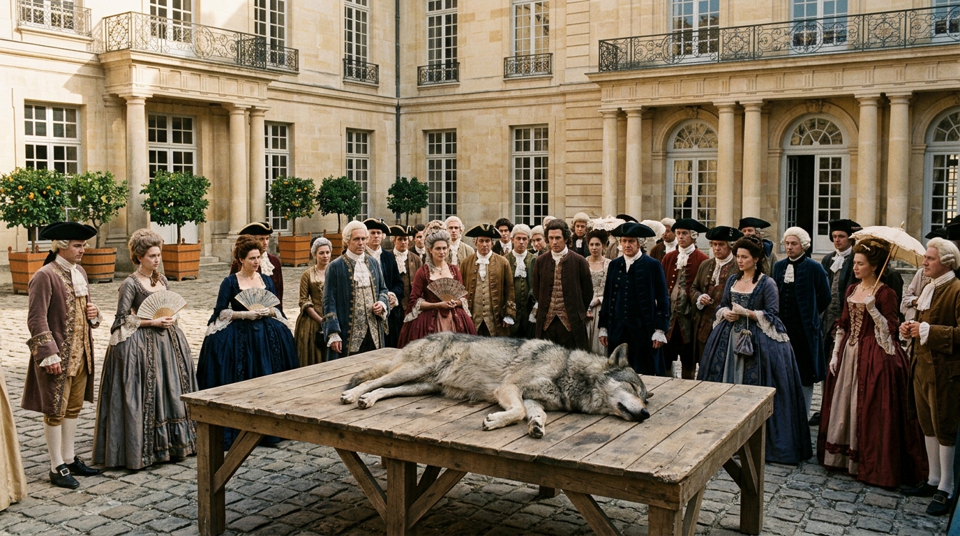Le loup abattu en 1765 a été exposé devant toute la cour de Versailles, et les attaques ont repris quelques mois plus tard