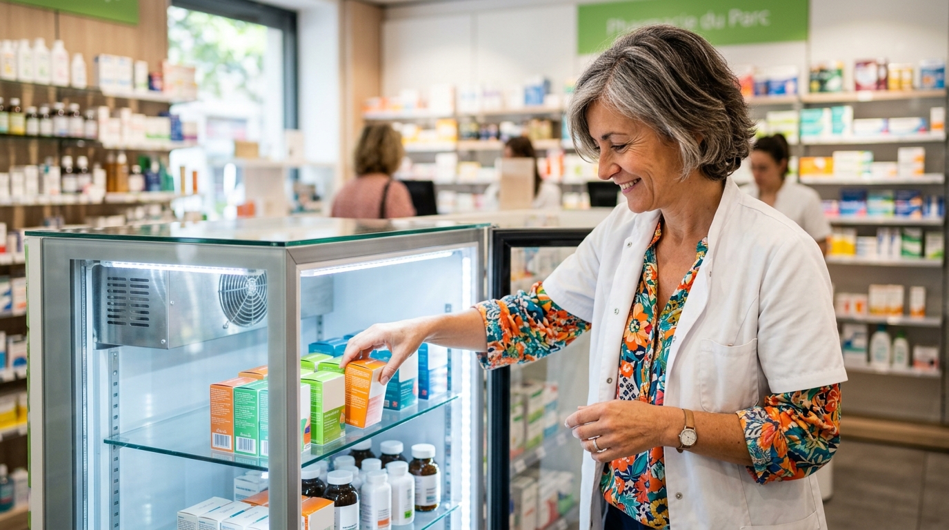 Mon pharmacien range certaines boîtes de compléments derrière son comptoir réfrigéré et ce n’est pas pour gagner de la place