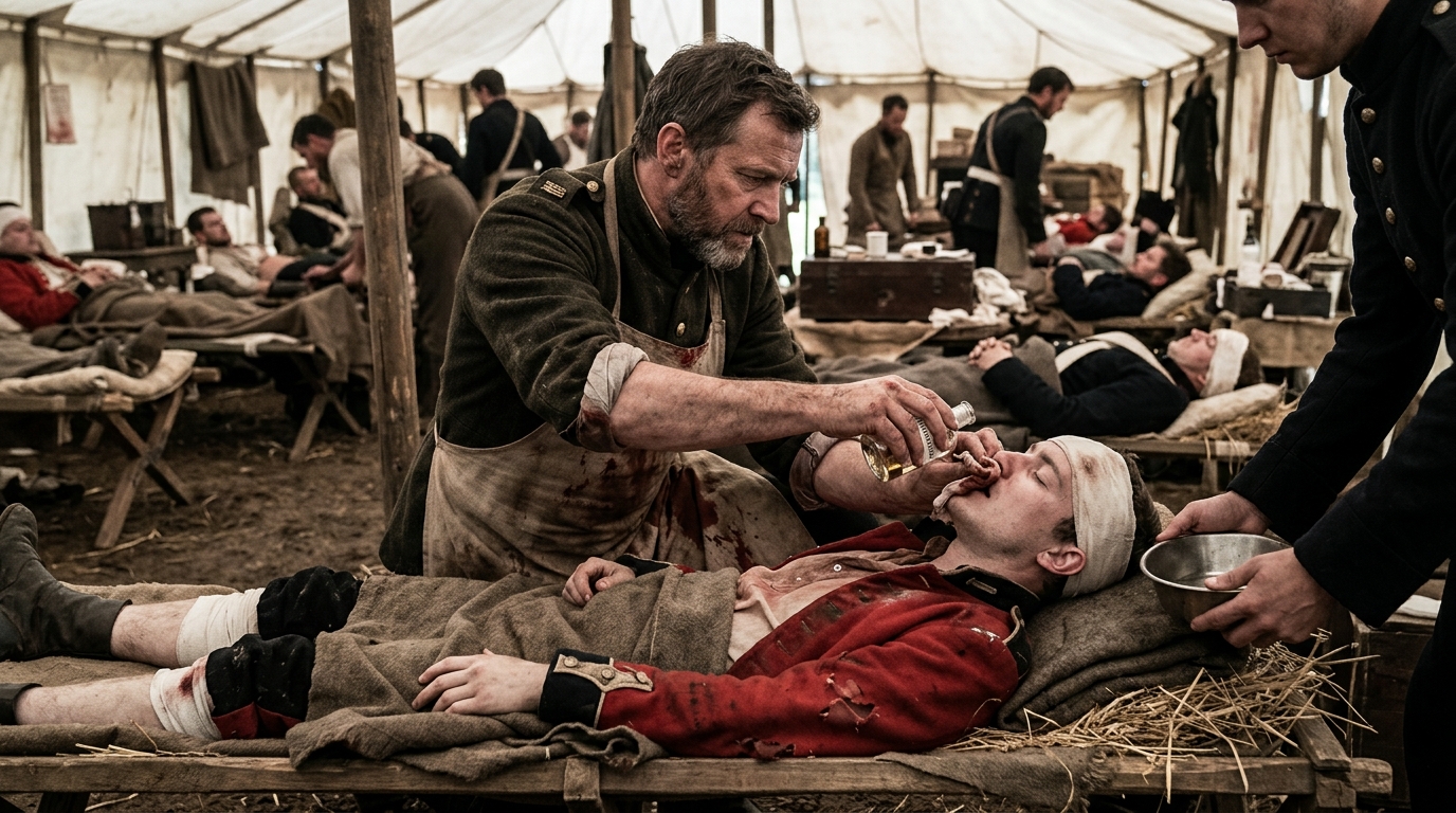 Toute la médecine de 1854 jugeait que la douleur aidait le blessé à survivre, et c’est exactement pour ça qu’endormir un amputé passait pour une faute