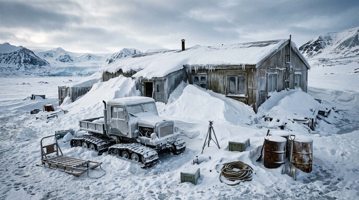 Les Belges ont quitté leur base antarctique en 1967 en laissant tout sur place : 30 mètres de neige ont fait le reste